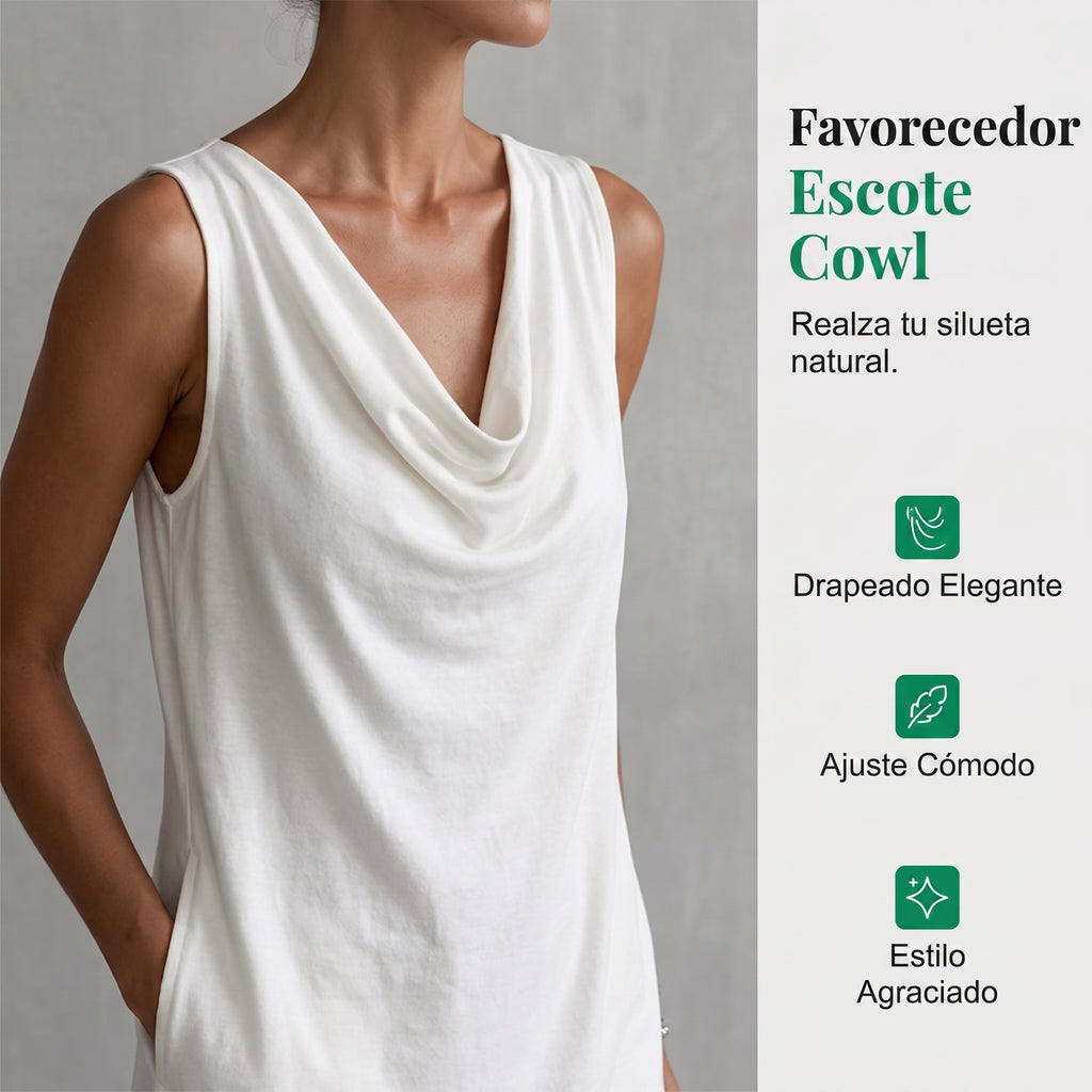 👗 ¡OFERTA LIMITADA: 50 % DE DESCUENTO! 💥 Vestido entallado con cuello barco – Sin mangas, bolsillos laterales, versátil ✨
