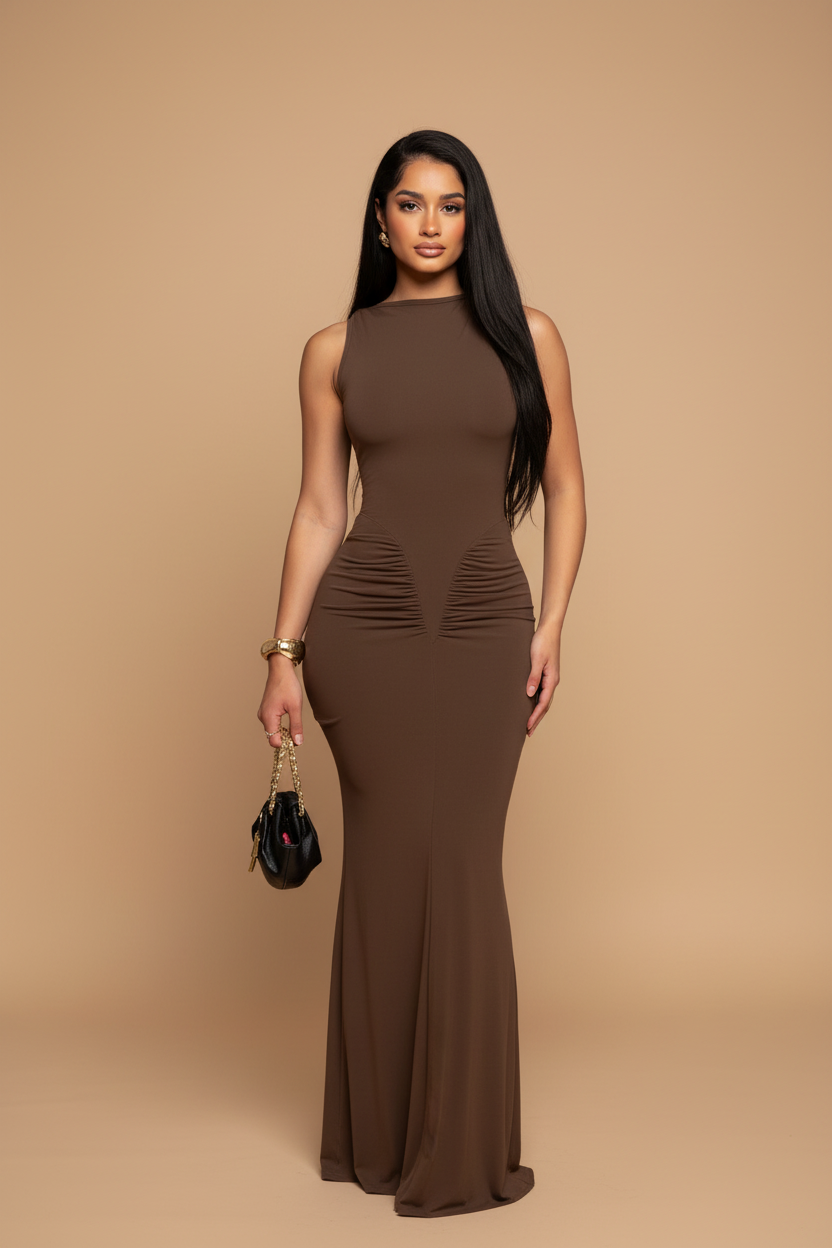 Valeria | Vestido Negro Plisado Sin Mangas - Para Ser el Centro de la Noche, Sensual y Elegante