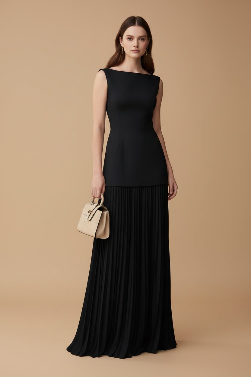 Isabel | Conjunto Chaleco + Falda Midi - Cintura Natural, 2 Looks en 1, Fresco para Verano