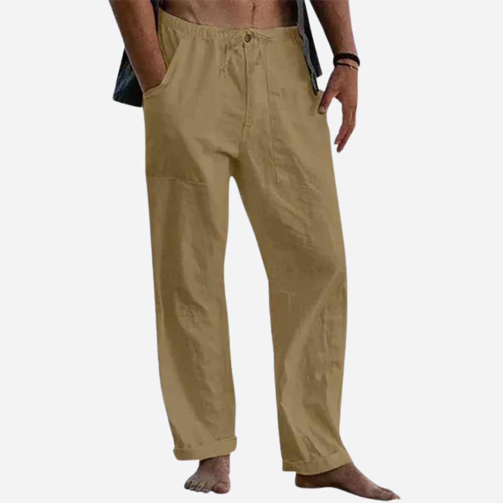 Pantalones clásicos de lino