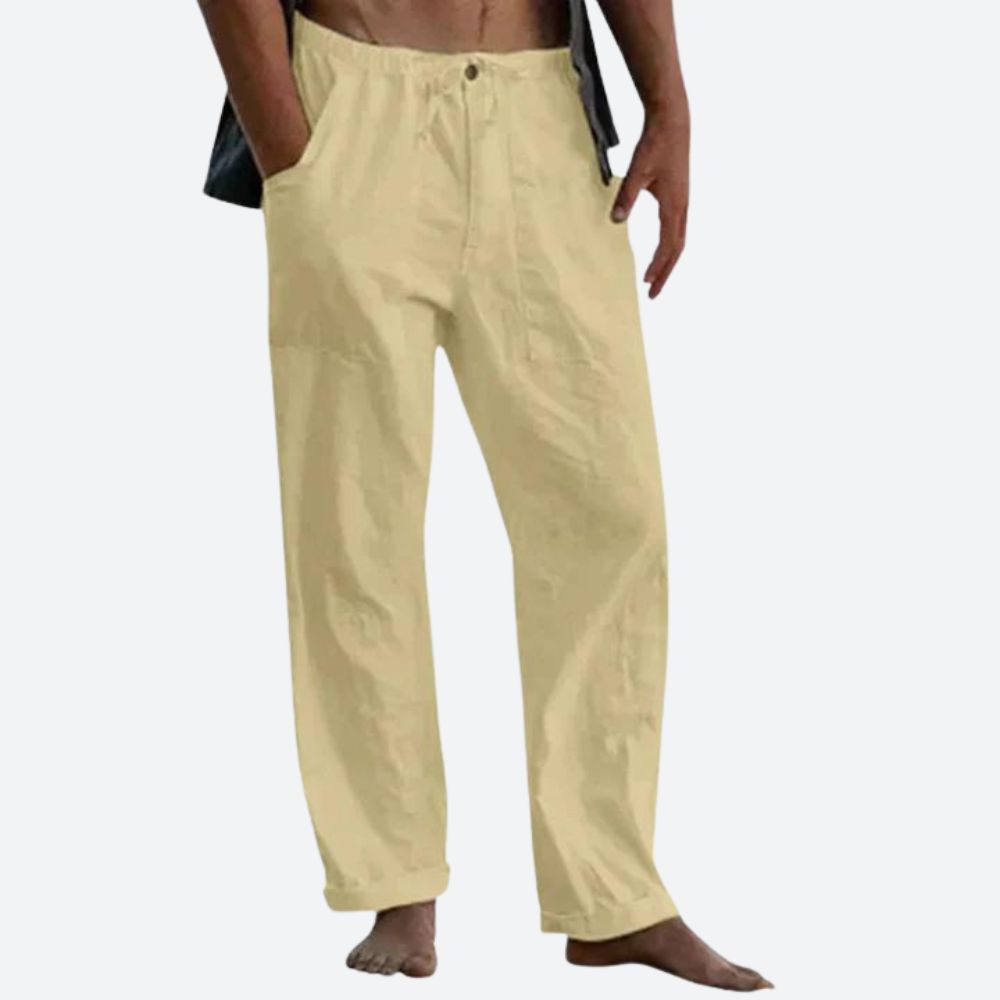 Pantalones clásicos de lino