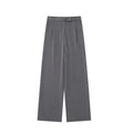 Pantalones rectos de mujer Willshela, de moda, con cremallera frontal lisa, estilo vintage, de cintura alta y largo completo, pantalones elegantes para mujer