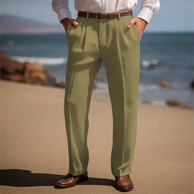 Pantalones elegantes de lino