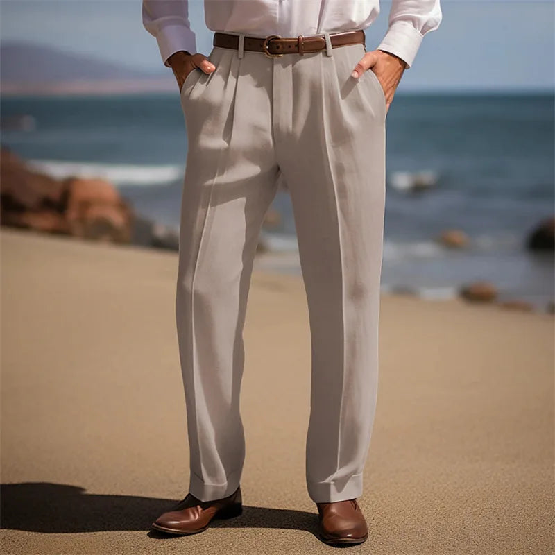 Pantalones elegantes de lino